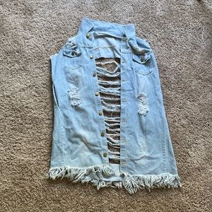 Jean jacket, Ripped in the back